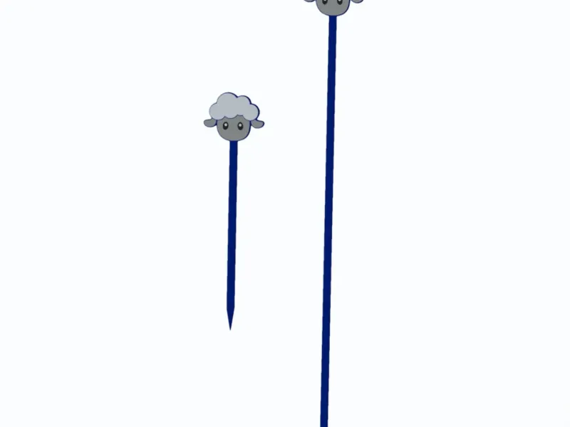 Sheep Head - Farm Animals - Cocktailset with stick & pick v2