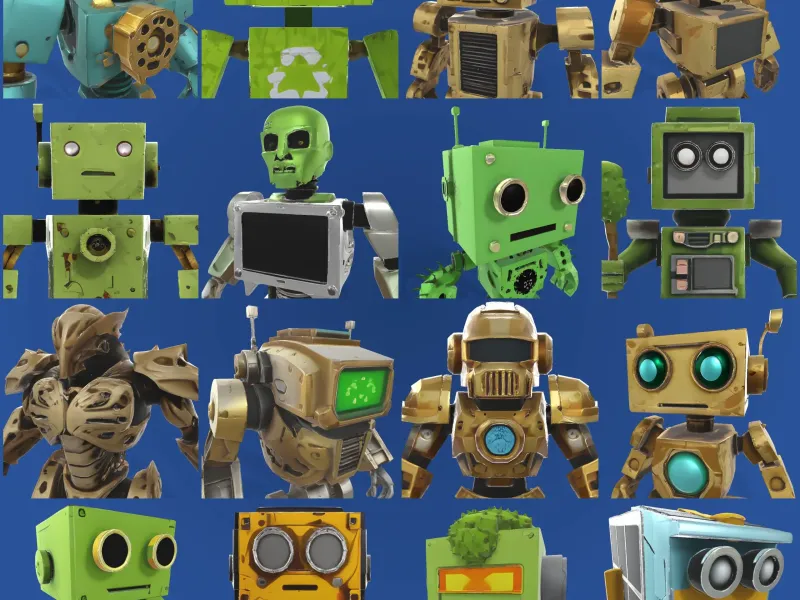 Articulated Robot Army Collection