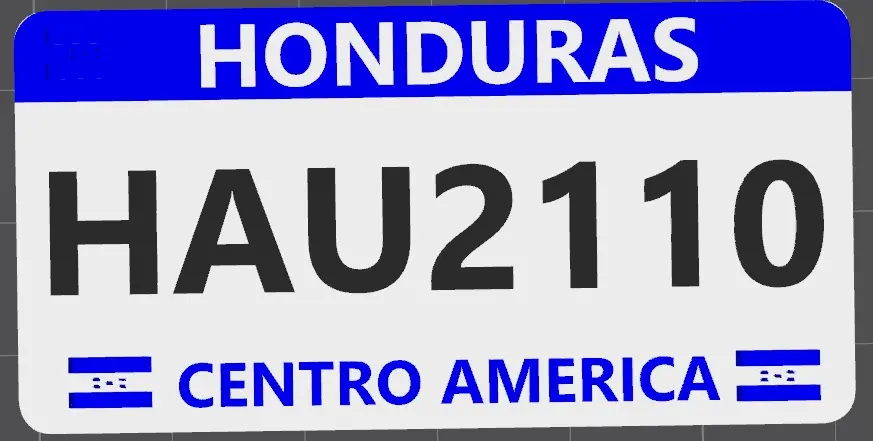 LLAVERO PLACA DE CARRO HN