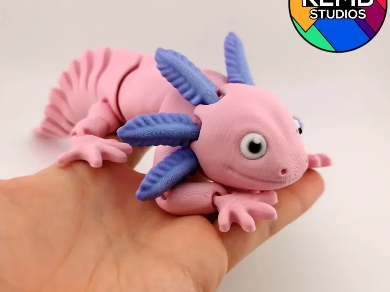 Flexi Axolotl | Print-in-place | No Support