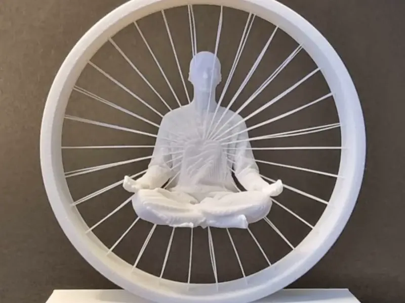 Floating Meditation – String Art Sculpture