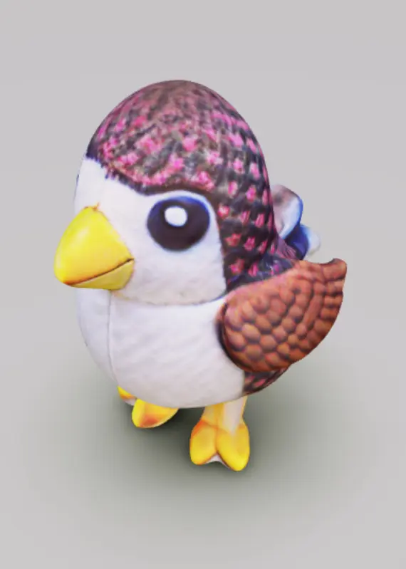 Cute Standing Bird (Luma AI-Generated)