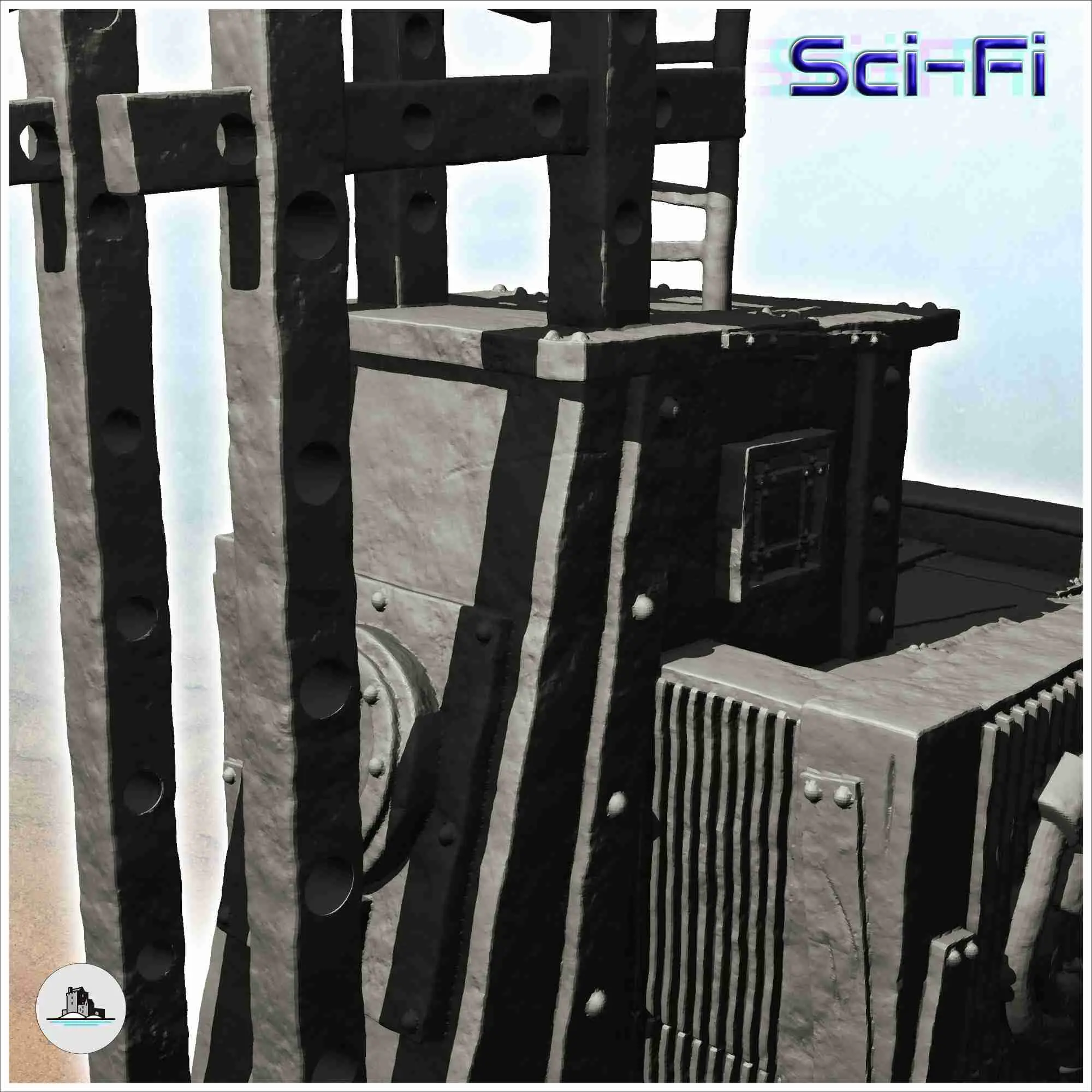 Transmission station with long distance antenna and communic