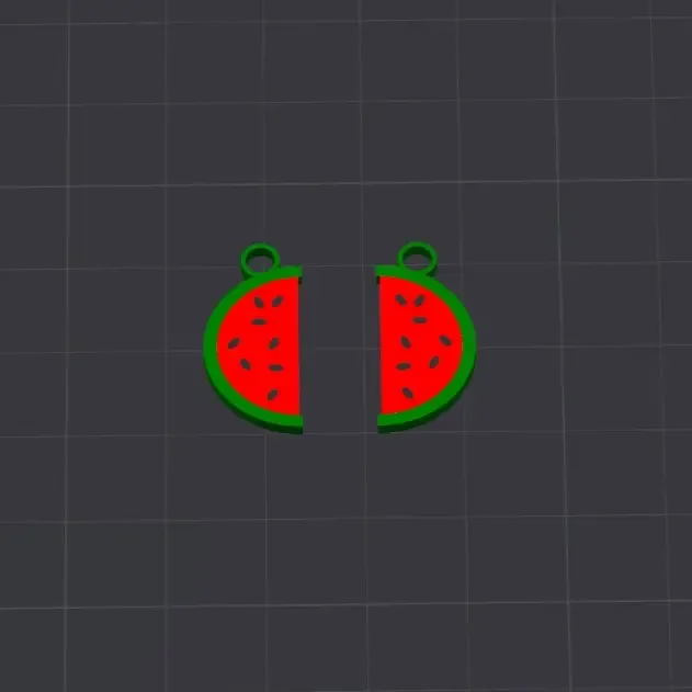 watermelon keychain 