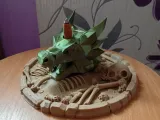 🐉 BackFlow Dragon Head Incense Burner with Skeleton Base💀-3