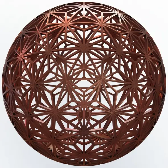 Wireframe Shape Geometric Star Pattern Ball