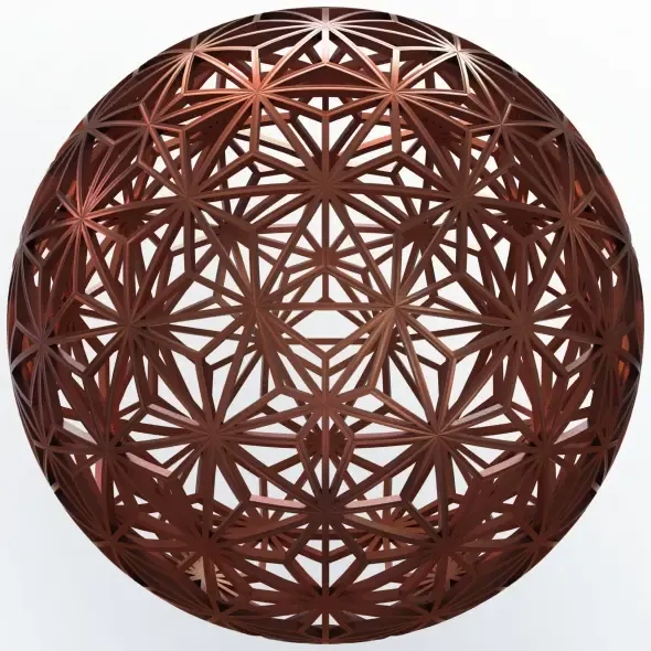 Forma de Wireframe Padrão geométrico de estrela Bola