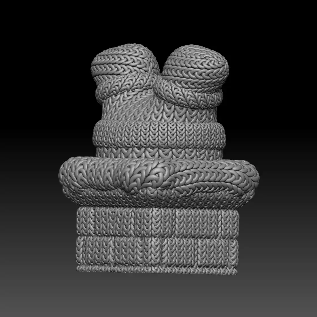 Knitted Santa In Chimney