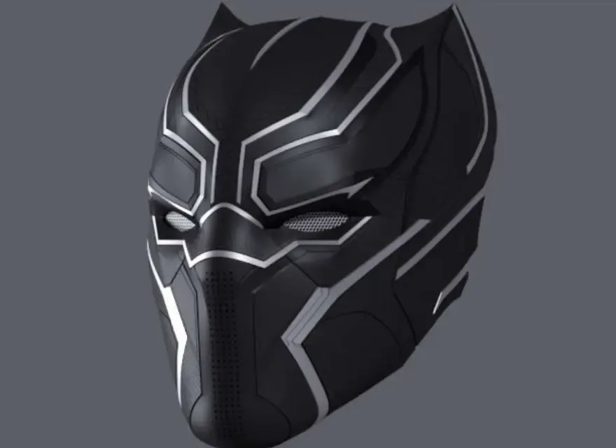 Black Panther Helmet cut for Ender-3