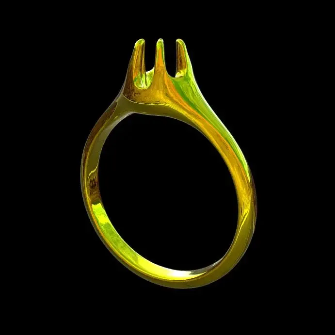 Six-Prong Diamond Ring Mount | Scalable