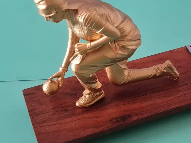 Grass bowls trophy