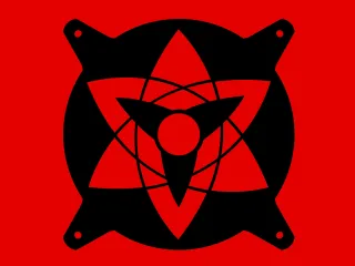 Naruto SASUKE ETERNAL SHARINGAN - Custom 120mm Fan Grill