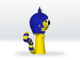 Sprunki OC Ankha STL file 3D Model Fanart-4