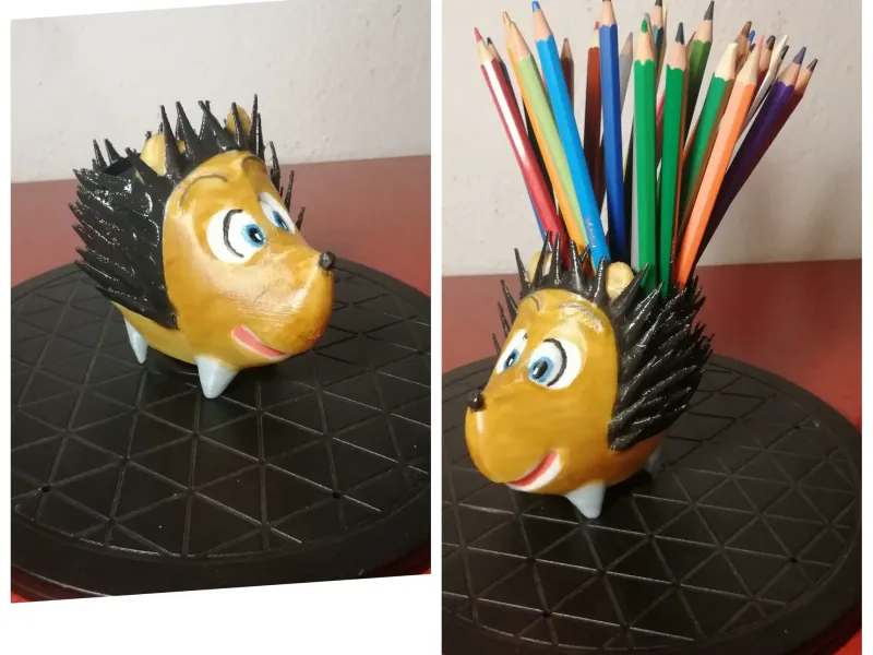 Herisson pot a crayon / pen holder