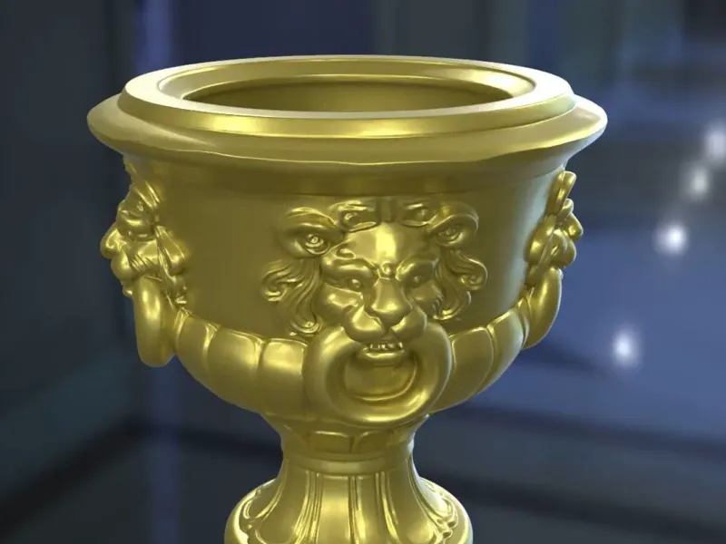 Lion Trophy 01 - Classic Planter Collection