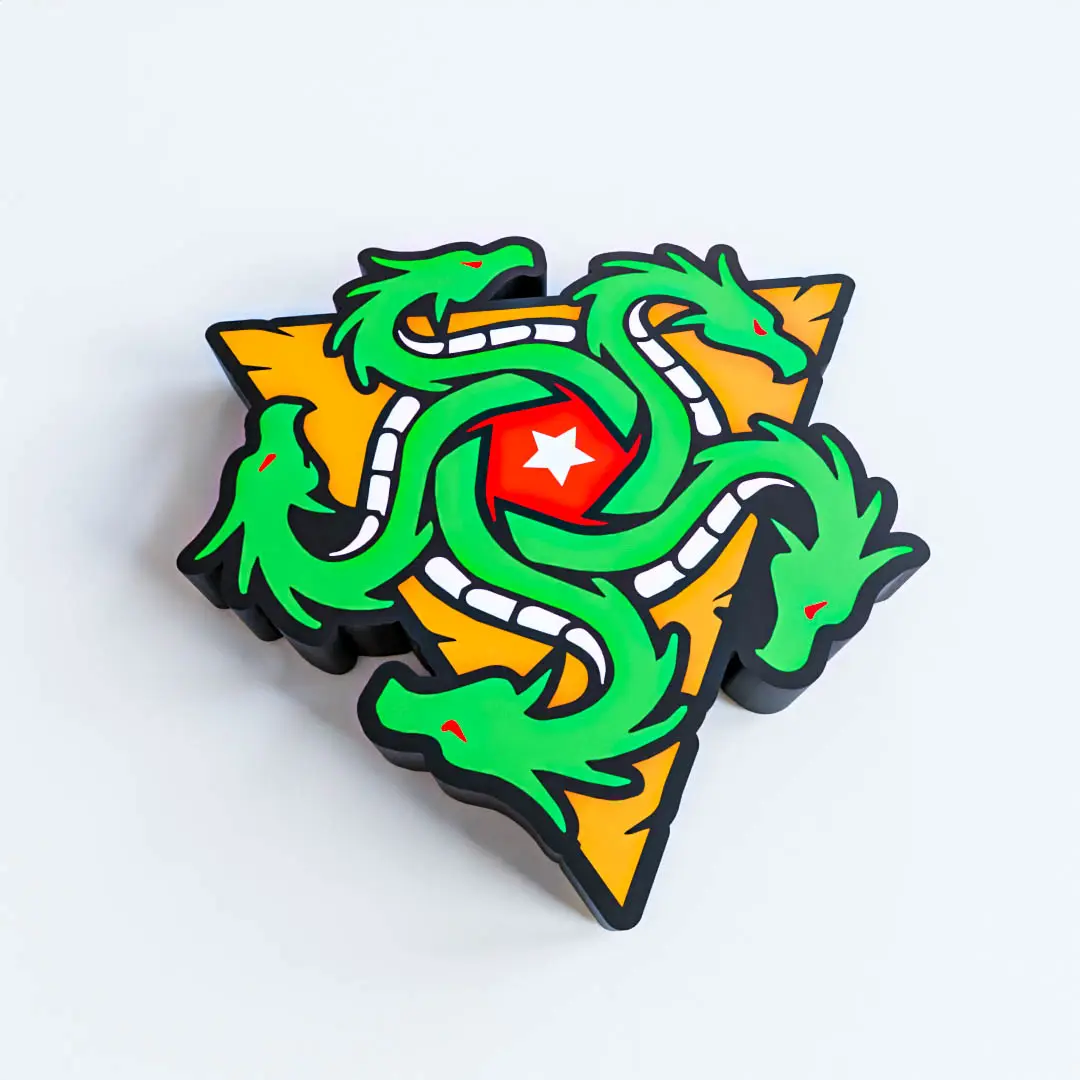 Quadro Dragão Hidra - Impressão multicolorida
