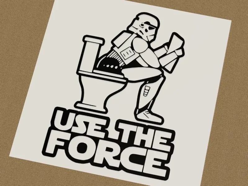 Use the Force Star Wars Toilet
