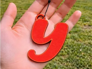Initial Y Keychain