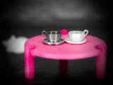 miniatura de casa de muñecas moderna a escala 1:12 - Platillo de taza-6