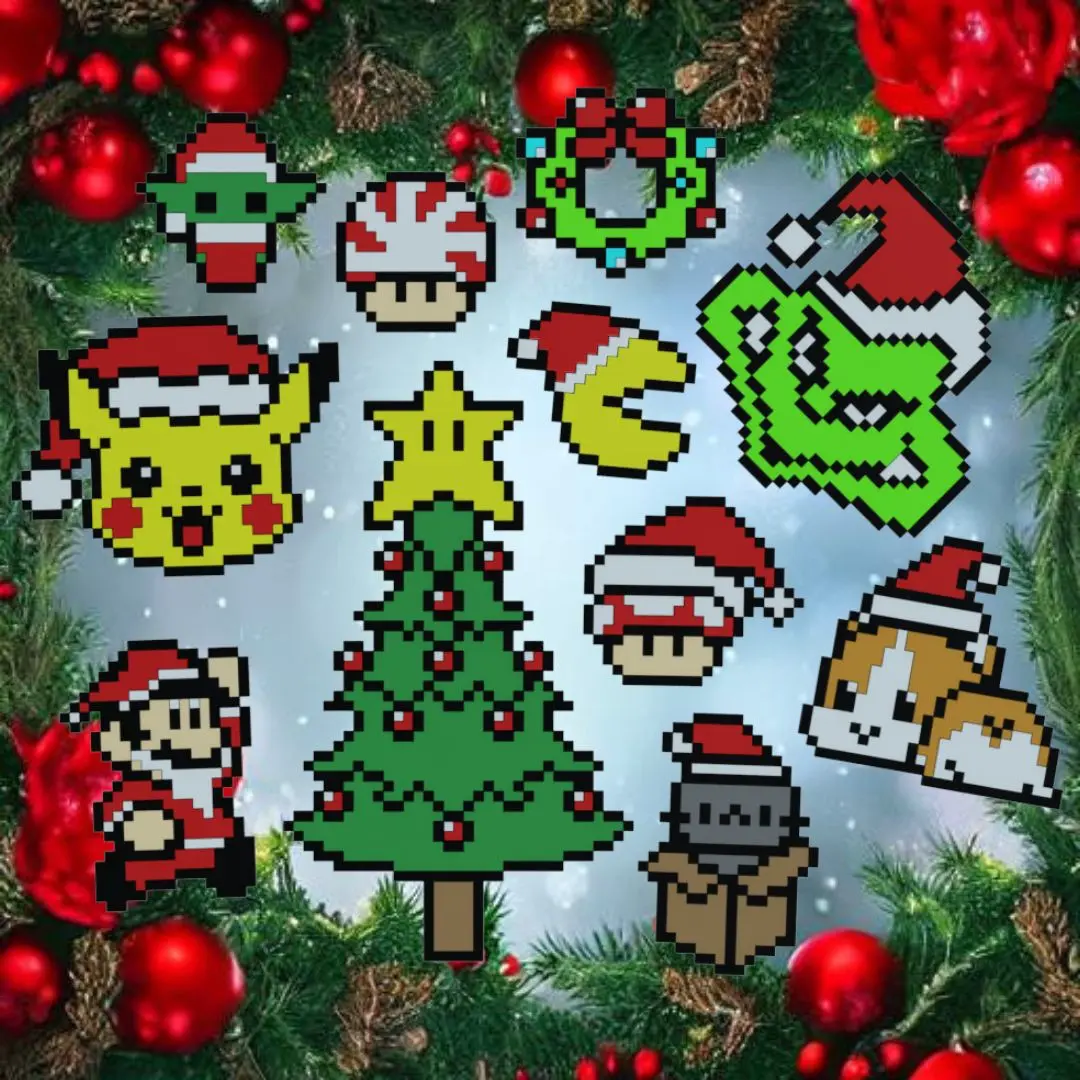 Pixelated / 8Bit Christmas Ornament Collection