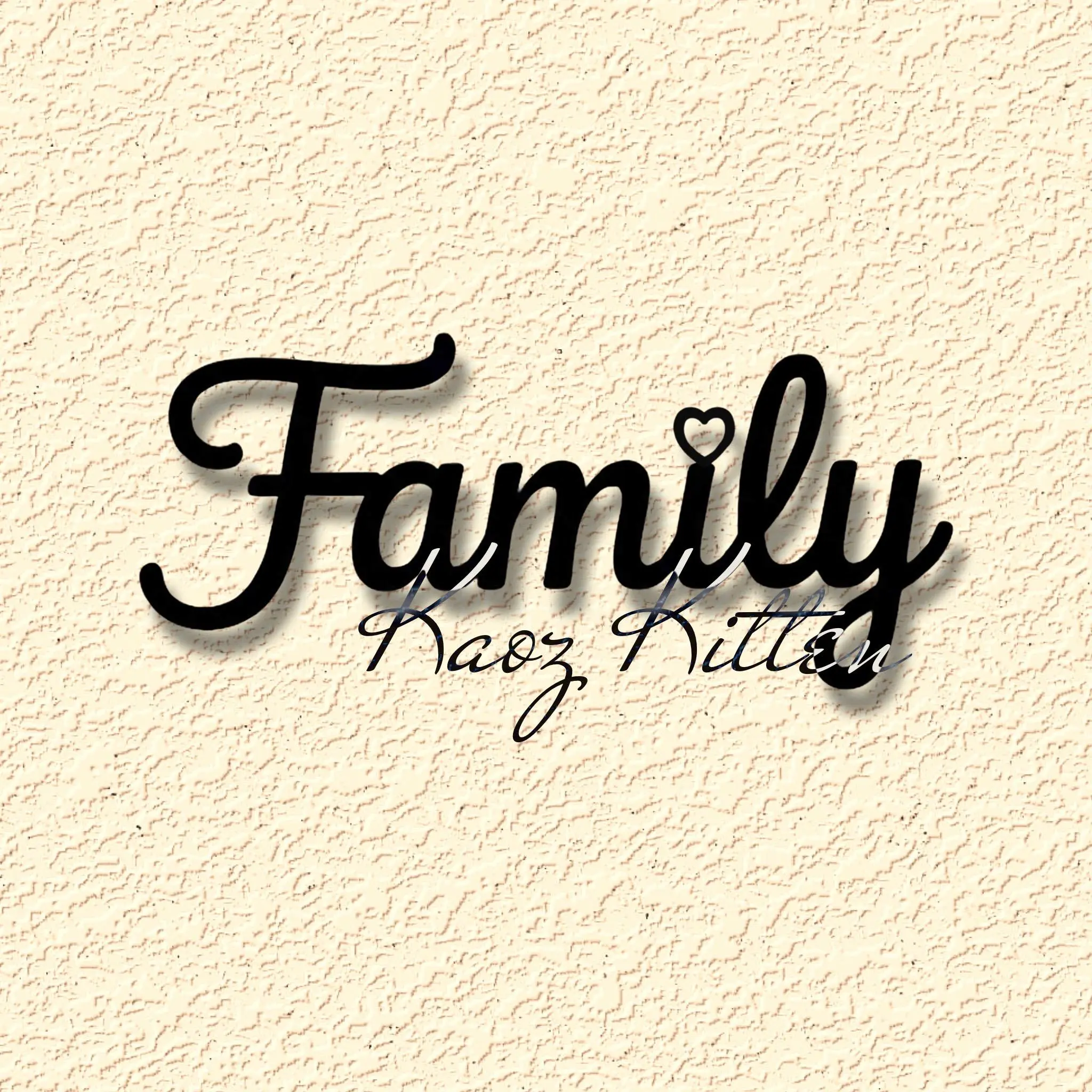 family mini heart sign wall art home decor