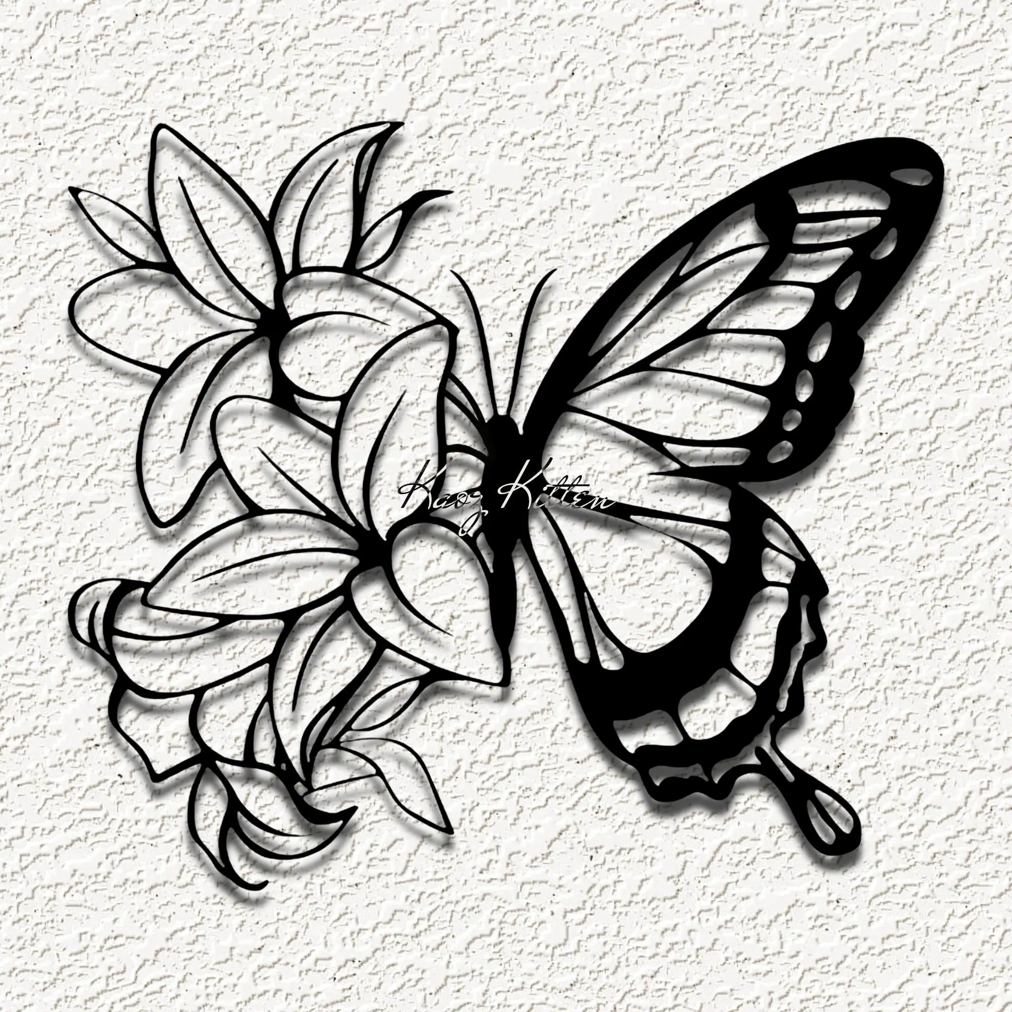 butterfly flower wing a WALL ART HOME DECOR