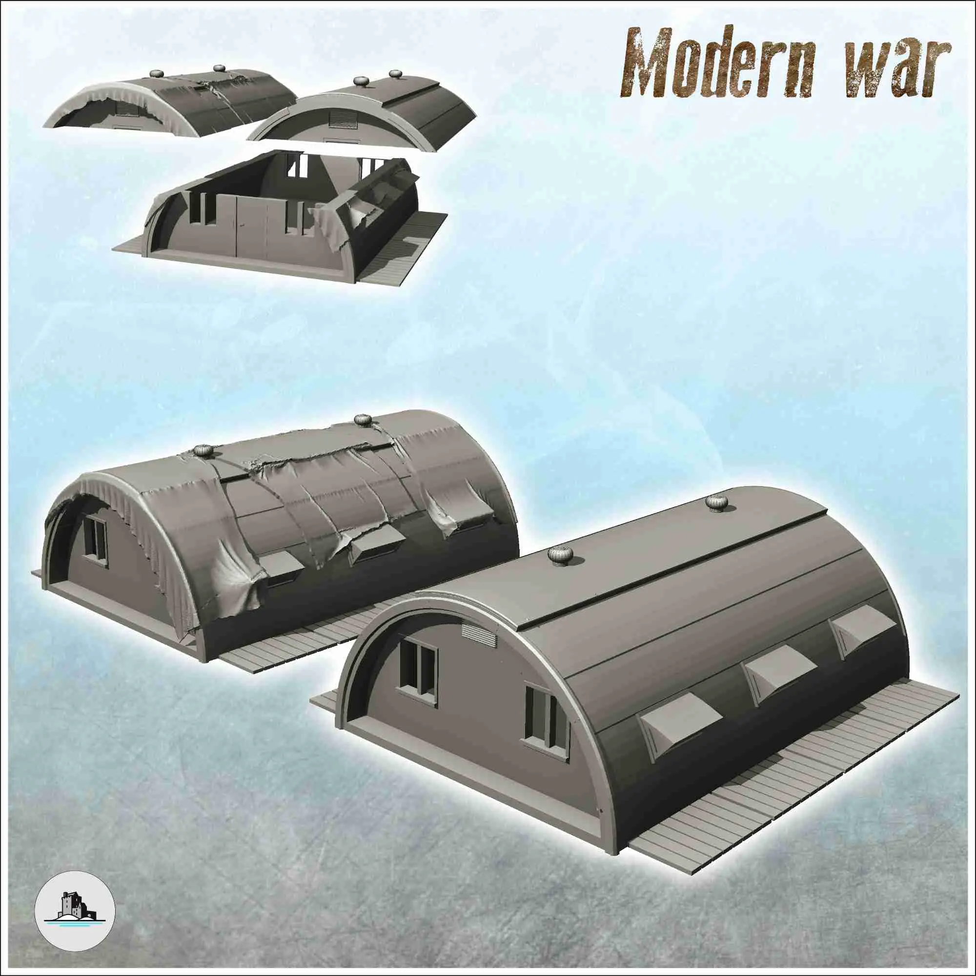 Modern fortified base pack No. 1 - szenerie miniaturen ww3