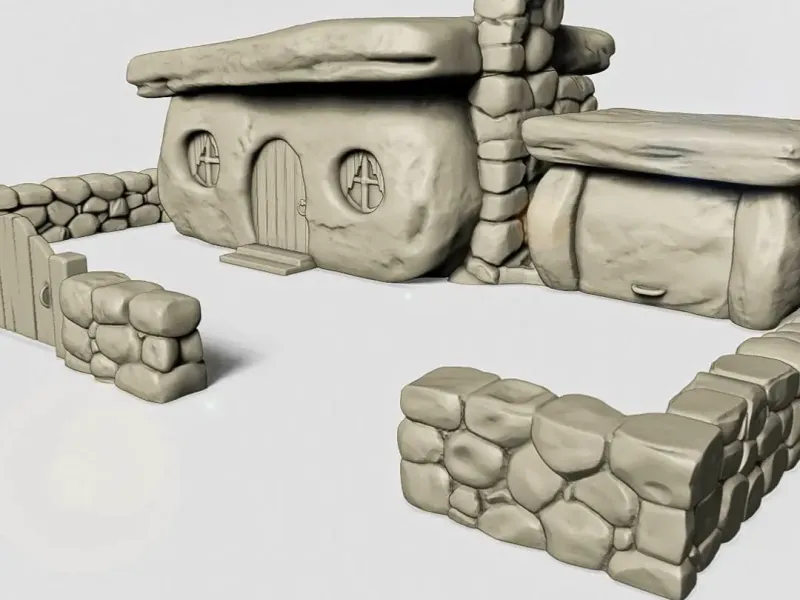 Stone Age Cartoon House #RoZ