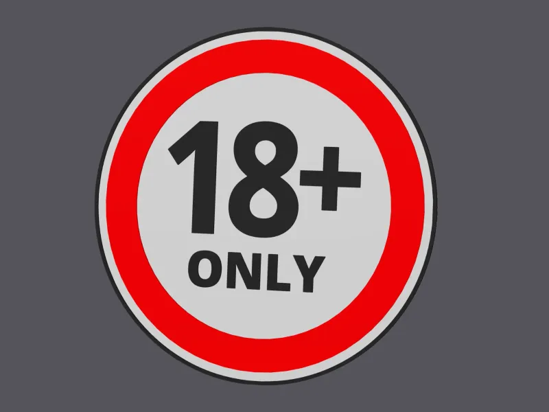 18+ ONLY - Traffic Sign - Wall Art