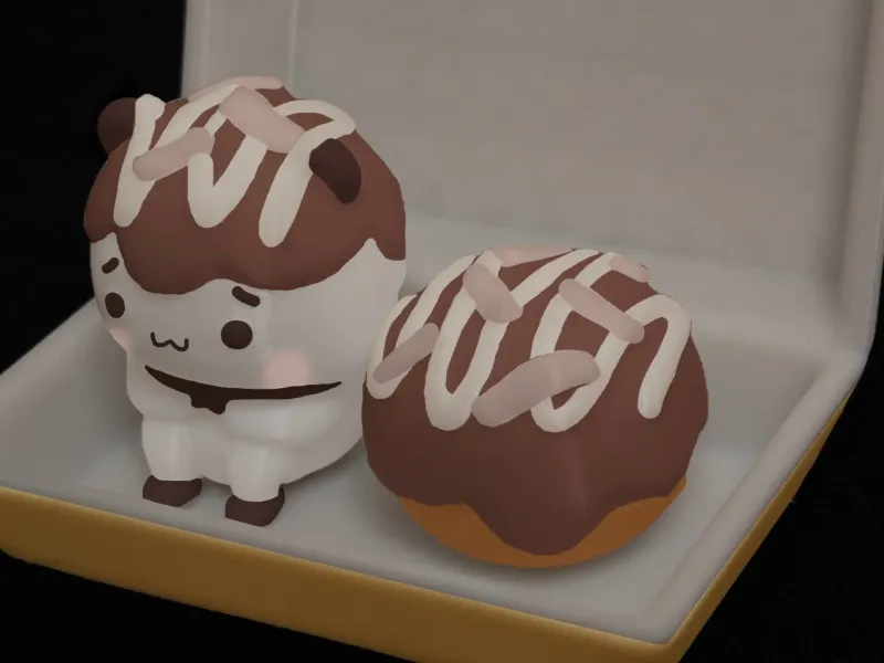 Couple Bear-meat floss Chiffon Cake_Yier