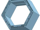 Hexagonal Shelves with LED Lighting and Cable Management System-0