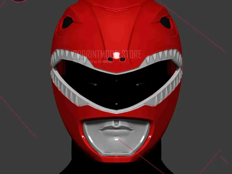 Mighty Morphin Power Ranger Cosplay Helmet - Red Ranger