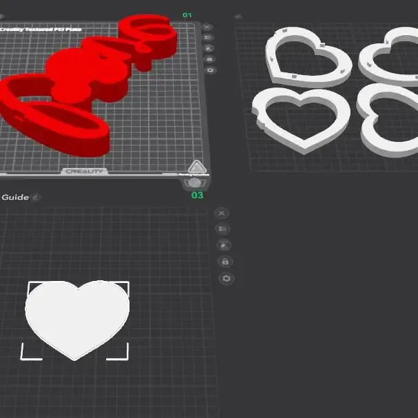 3D LOVE Photo Frame: Interlocking Hearts & Template