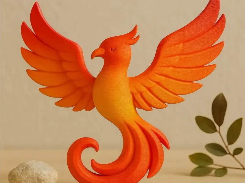 Cute Standing Phoenix