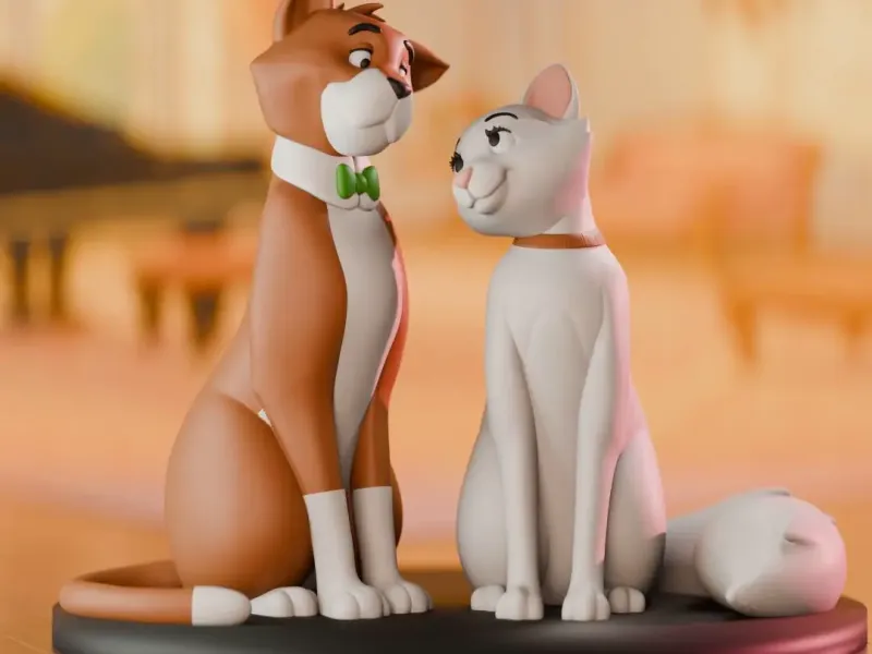 The Aristocats Thomas O'Malley & Duchess Figurine