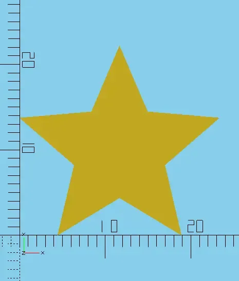 Print bed level test 260 mm diameter star shaped elements.