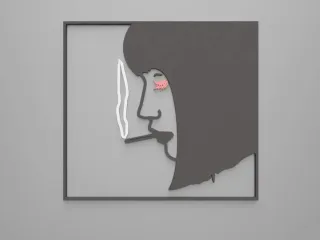 Girl Smoking Poster