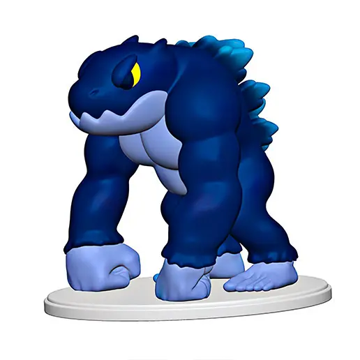 Godzilla x King Kong fusion fan art chibi style Pokemon