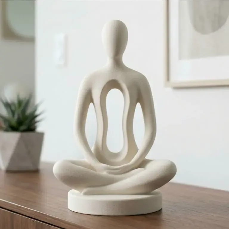 Zen Lotus Void - Minimalist 3D Sculpture