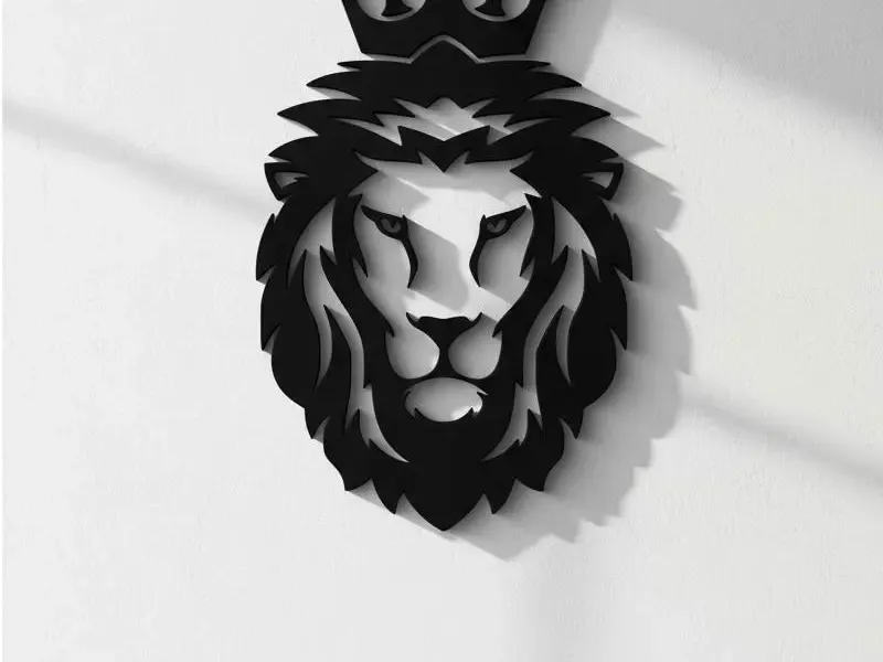 Crowned Lion – Royal Emblem Silhouette