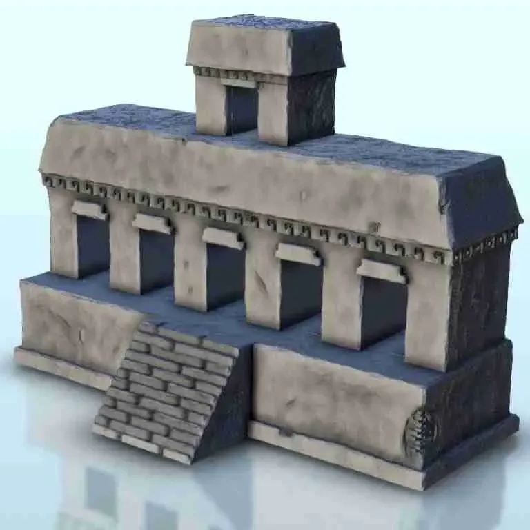 Mesoamerican building 33 - miniatures warhammer terrain scen