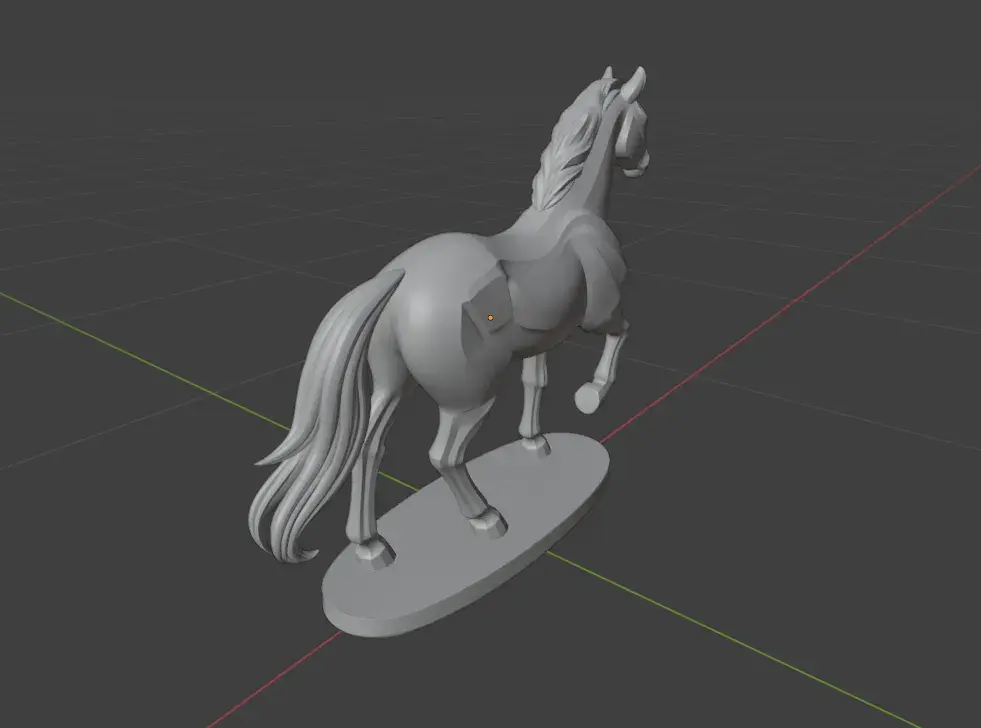 Minimalist stylized horse sculpture