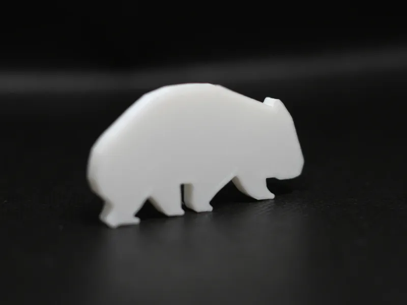 "Minimalist Wombat Keyring"