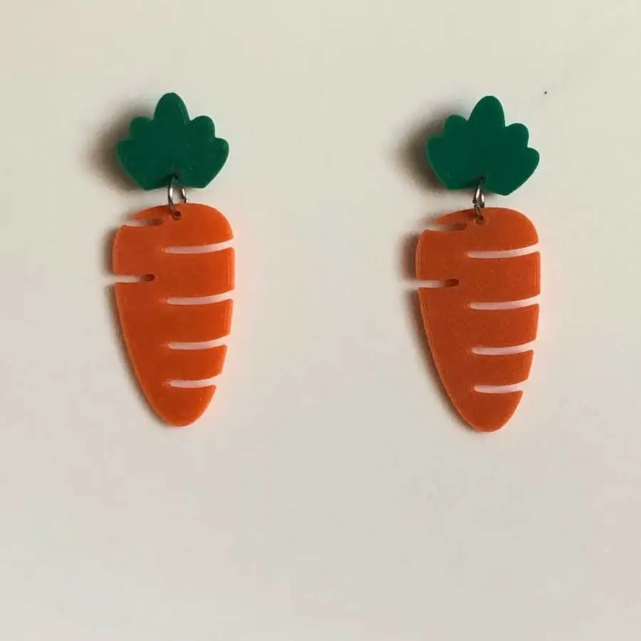 Earring Carrot zanahoria easter egg
