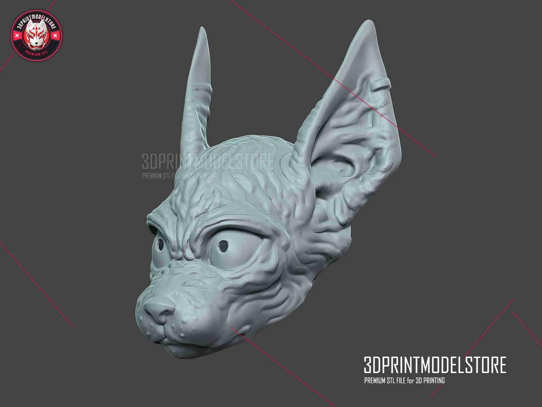 Capacete realista Beerus - Dragon Ball - Máscara de gato Sphynx