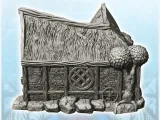 Medieval house with thatched roof and round door (25) - mini-3
