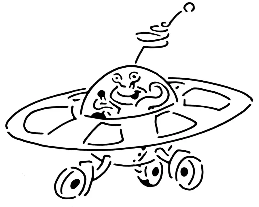 Space Alien stencil