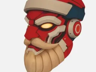Robot Santa Mask/Helmet (scale it as you want)