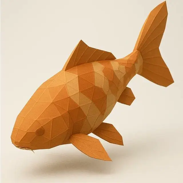 Low poly koi fish