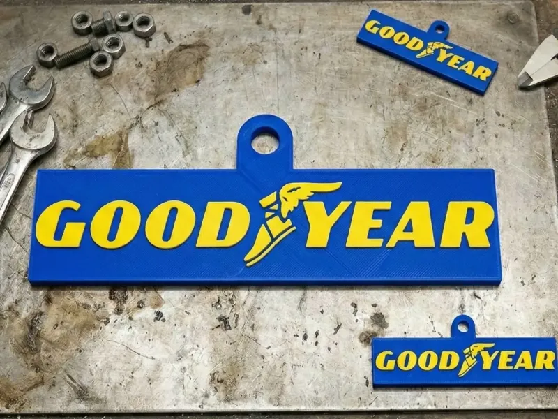 Goodyear Logo Keychain – 2 Color / Single Color Option
